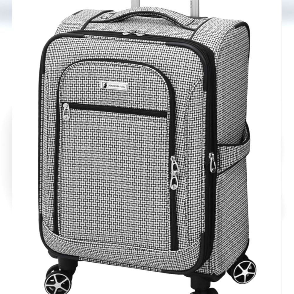 London Fog Abbey 3 Collection Soft Side 20" Carry-On Spinner Luggage- Square Jac